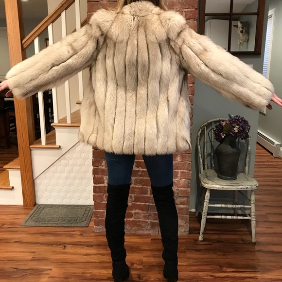 Vintage silver fox coat small - Picture 3 of 8